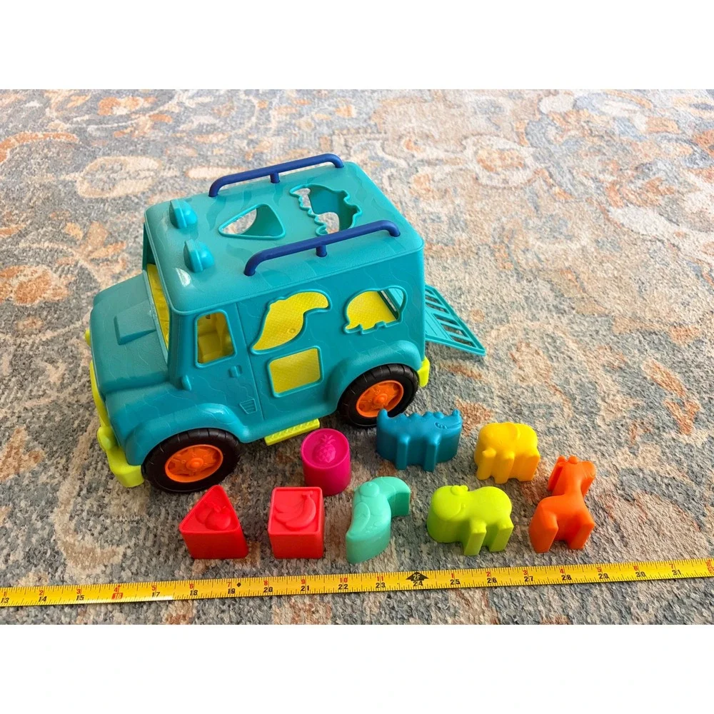 B. toys Happy‎ Cruisers Rollin' Animal Rescue Shape Sorter Truck Toddler Toy